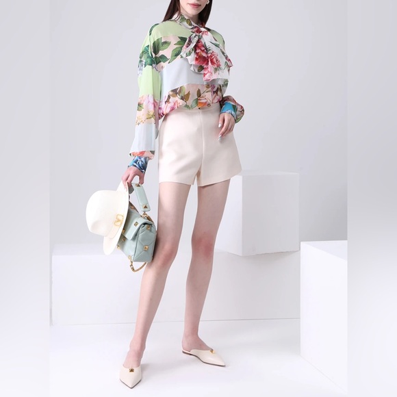 DOLCE & GABBANA Floral patchwork shirt in multicolor Size XS/IT36 Like New. - Picture 3 of 11